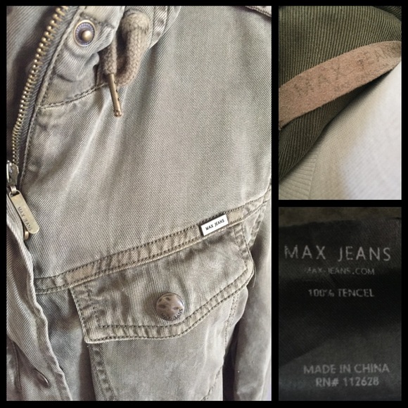 GORGEOUS! Max Jeans Tencel cargo jacket in olive - Picture 6 of 8